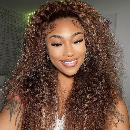 Cely Brown Water Wave 360 Glueless Wig