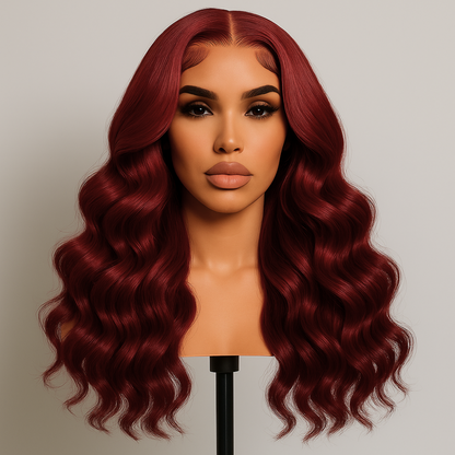 Rouge Burgundy Body Wave Glueless Wig