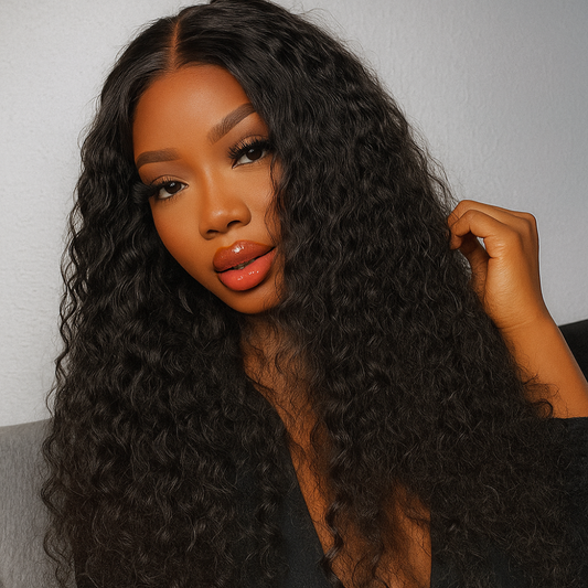 Tiffany Brown Deep Wave Curly Glueless Wig
