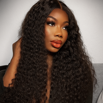 Tiffany Brown Deep Wave Curly Glueless Wig