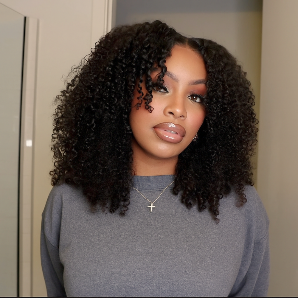 Estelle Chocolate Brown Kinky Curly Glueless Wig
