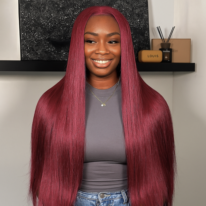 Scarlett Burgundy Straight Glueless Wig