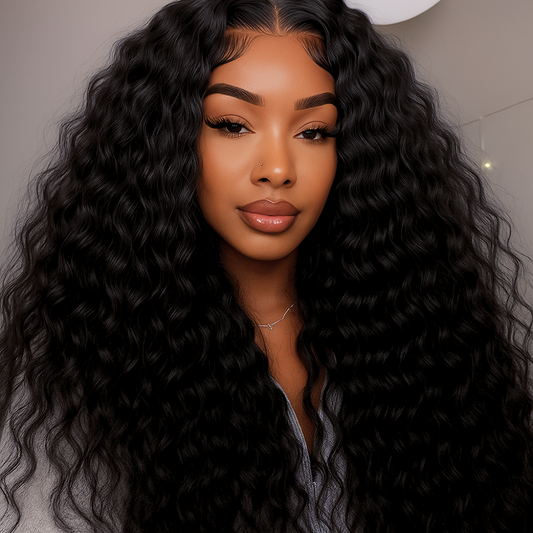 Skye Black Water Wave Deep Curly Glueless Wig