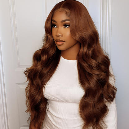 Alexandra Chocolate Brown Body Wave Glueless Wig