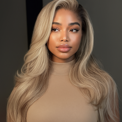 Luna Ash Blonde Body Wave Glueless Wig