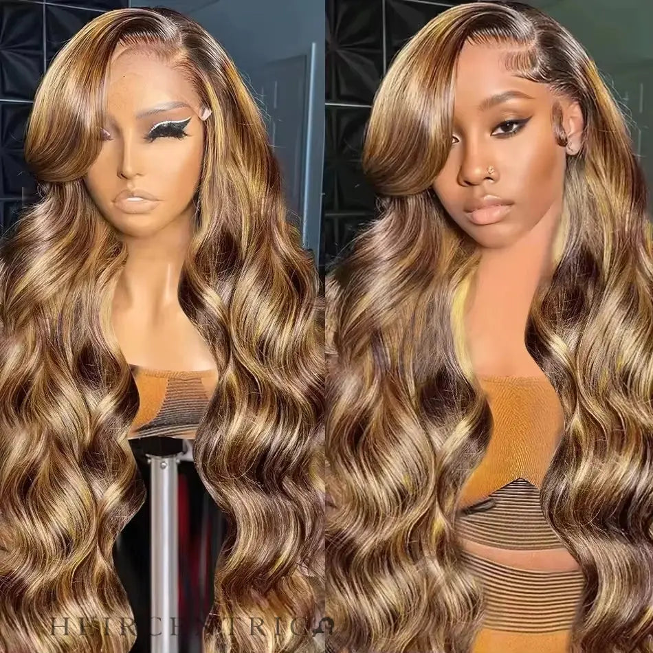 Valeria Brown Highlights Loose Body Wave HD Lace Front Human Hair Wig HEIRCENTRIC