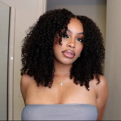 Estelle Chocolate Brown Kinky Curly HD Lace Front Human Hair Wig