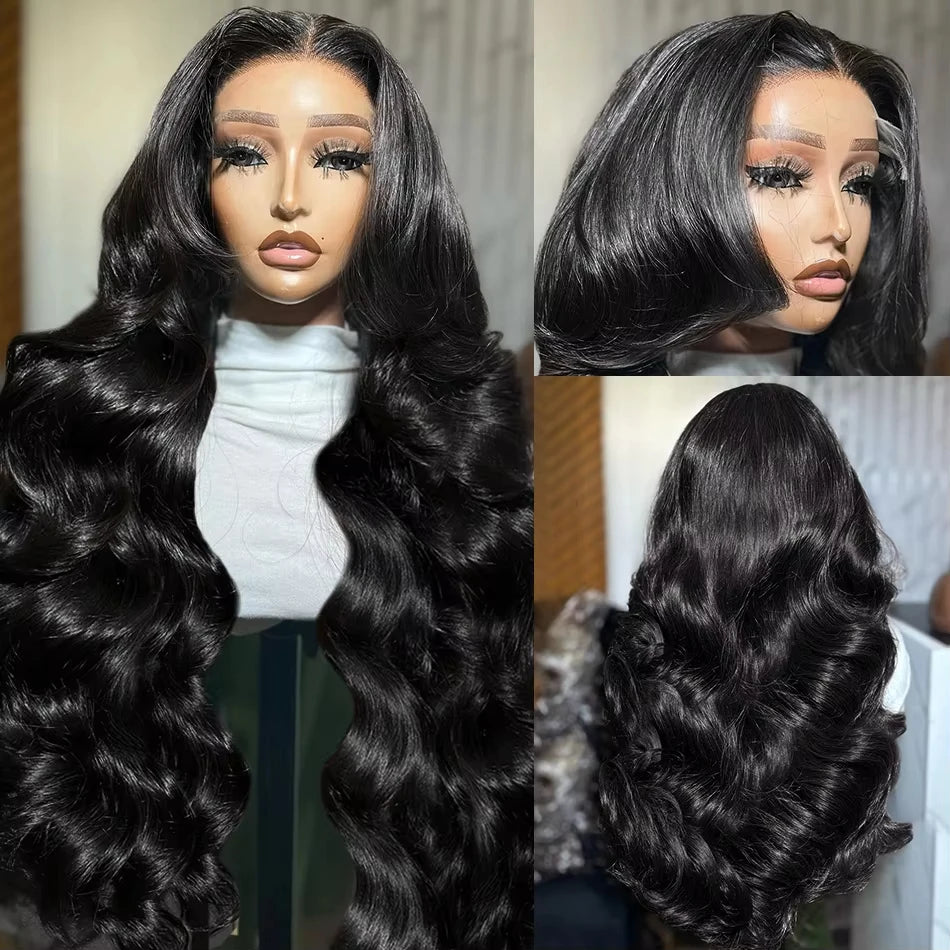 Melanie Natural Black Body Wave HD Lace Front Human Hair Wig HEIRCENTRIC