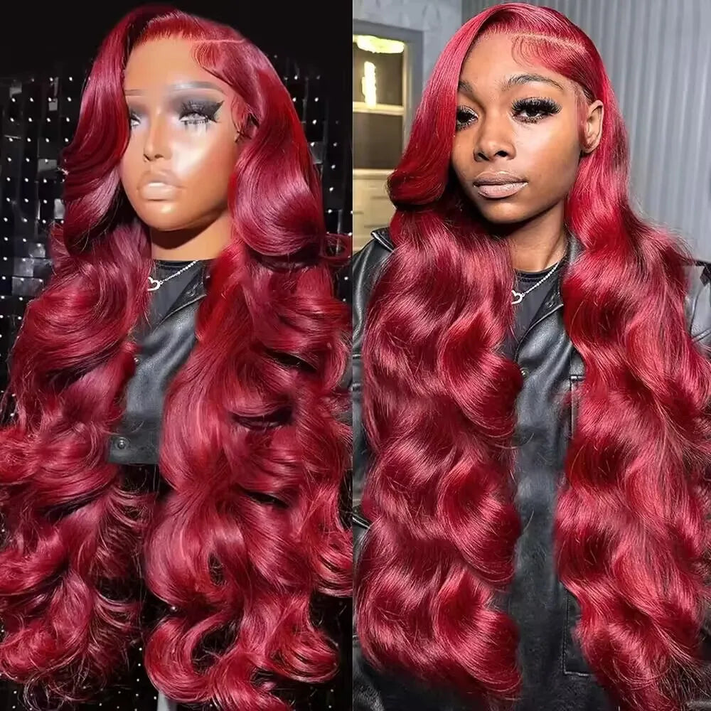 Rouge Burgundy Body Wave HD Lace Front Human Hair Wig