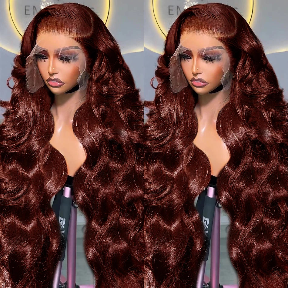 Malia Burgundy Red Body Wave HD Lace Front Human Hair Wig HEIRCENTRIC
