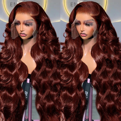 Malia Burgundy Red Body Wave HD Lace Front Human Hair Wig HEIRCENTRIC