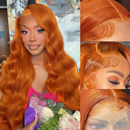 Rosie Orange Ginger Body Wave HD Lace Front Human Hair Wig