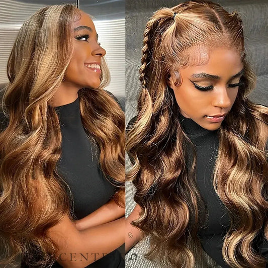 Valeria Brown Highlights Loose Body Wave HD Lace Front Human Hair Wig HEIRCENTRIC