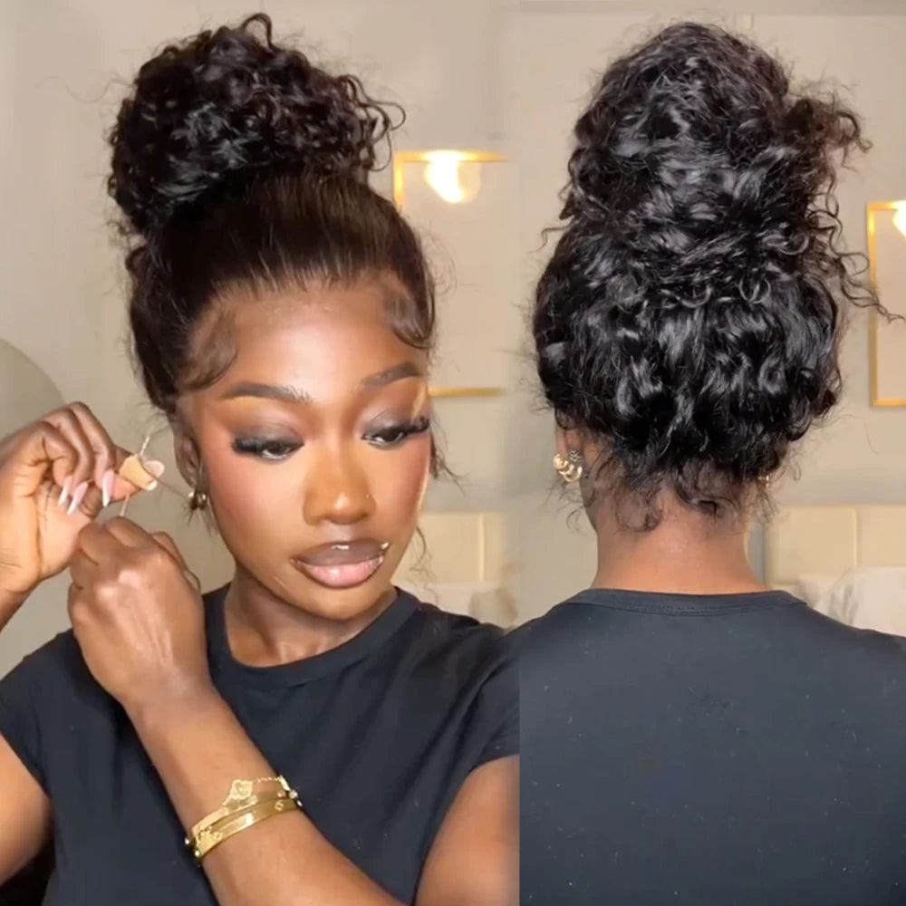 Nicki Natural Brown Curly Deep Wave 360 HD Lace Front Human Hair Wig HEIRCENTRIC