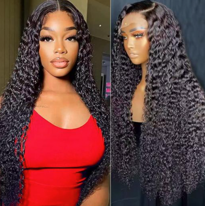 Arabella Black 4C Edges Curly HD Lace Front Human Hair Wig