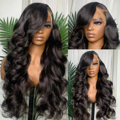 Melanie Natural Black Body Wave HD Lace Front Human Hair Wig HEIRCENTRIC