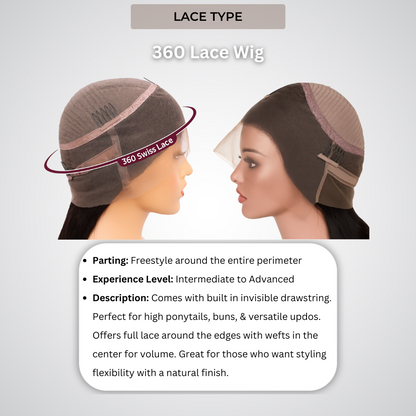 a woman's head wearing a wig and a wig cap