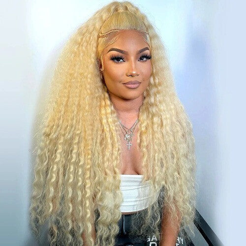 Sophie Blonde Water Wave HD Lace Front Human Hair Wig